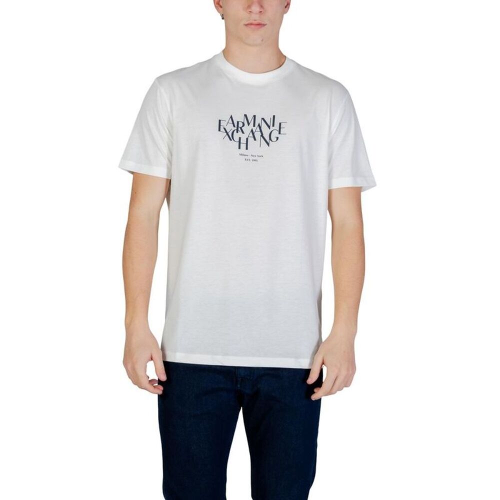 Armani Exchange White Cotton Men's T-Shirt